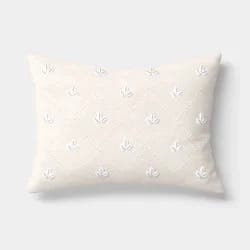 Threshold designed w/Studio McGee Lumbar Embellished Shell Throw Pillow Cream - Threshold™ designed with Studio McGee