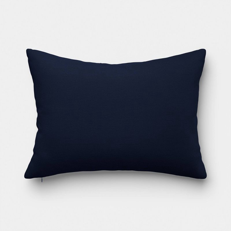 slide 3 of 5, Threshold designed w/Studio McGee Embellished Shell Navy Lumbar Pillow - Threshold™ designed with Studio McGee, 1 ct