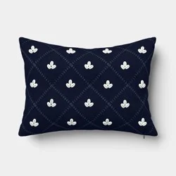 Threshold designed w/Studio McGee Embellished Shell Navy Lumbar Pillow - Threshold™ designed with Studio McGee