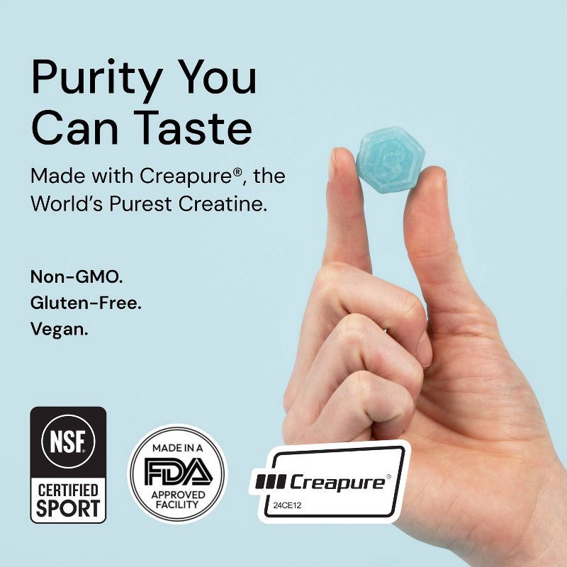 slide 6 of 10, Create Wellness Creatine Monohydrate Sports Nutrition Supplement Gummies - Blue Raspberry - 8oz/45ct, 8 oz, 45 ct