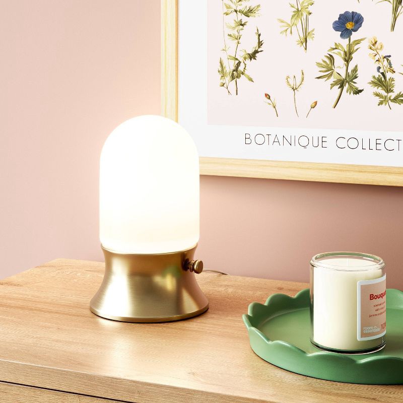 slide 2 of 4, Mini Lamp Lantern Style Brass - Room Essentials™, 1 ct