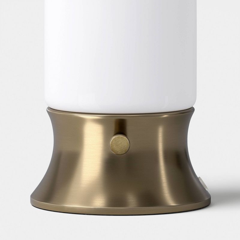 slide 4 of 4, Mini Lamp Lantern Style Brass - Room Essentials™, 1 ct