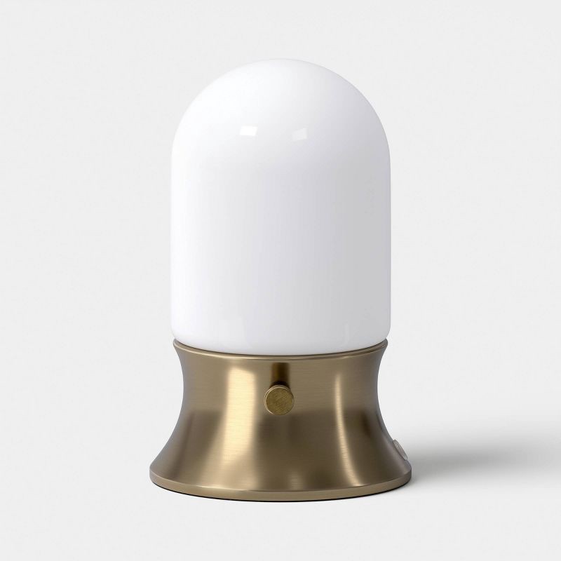 slide 1 of 4, Mini Lamp Lantern Style Brass - Room Essentials™, 1 ct