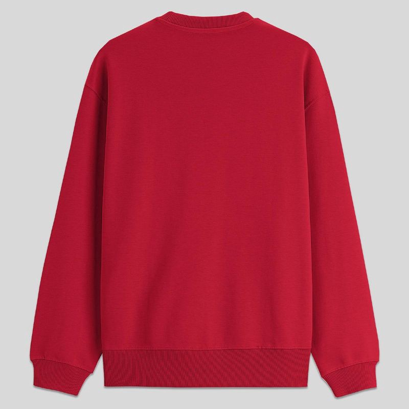 slide 2 of 3, Men's Stranger Things WSQK Fleece Pullover Sweatshirt - Red S, 1 ct