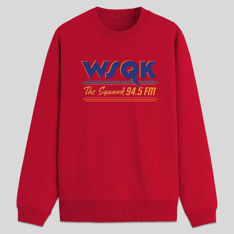 slide 1 of 3, Men's Stranger Things WSQK Fleece Pullover Sweatshirt - Red XXL, 1 ct