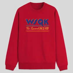 Men's Stranger Things WSQK Fleece Pullover Sweatshirt - Red XXL