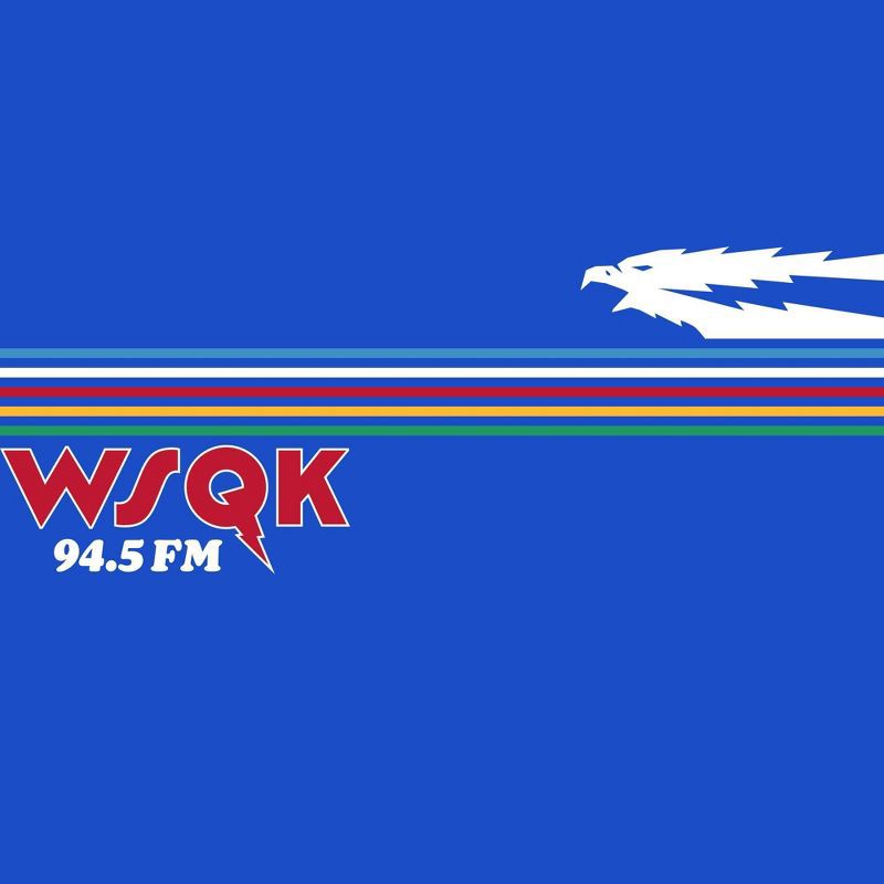 slide 3 of 3, Men's Stranger Things WSQK Satin Bomber Jacket - Blue S, 1 ct