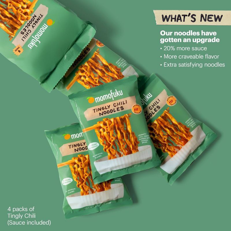 slide 6 of 13, MOMOFUKU Tingly Chili Noodles - 14.12oz/4ct, 14.12 oz, 4 ct