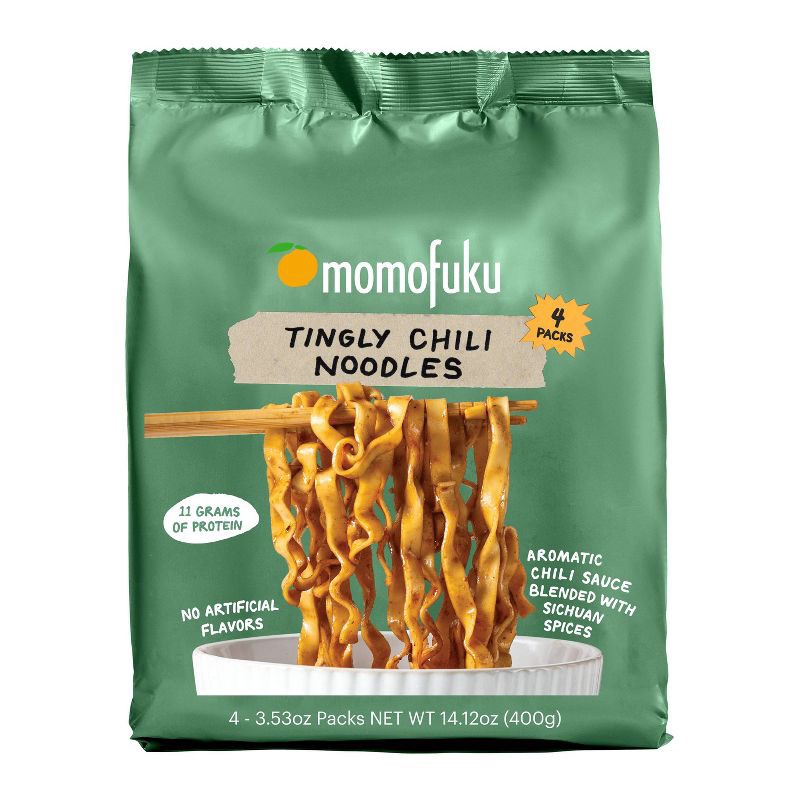 slide 1 of 13, MOMOFUKU Tingly Chili Noodles - 14.12oz/4ct, 14.12 oz, 4 ct