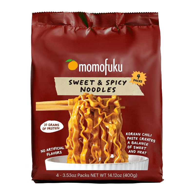slide 1 of 11, MOMOFUKU Sweet and Spicy Noodles - 14.12oz/4ct, 14.12 oz, 4 ct