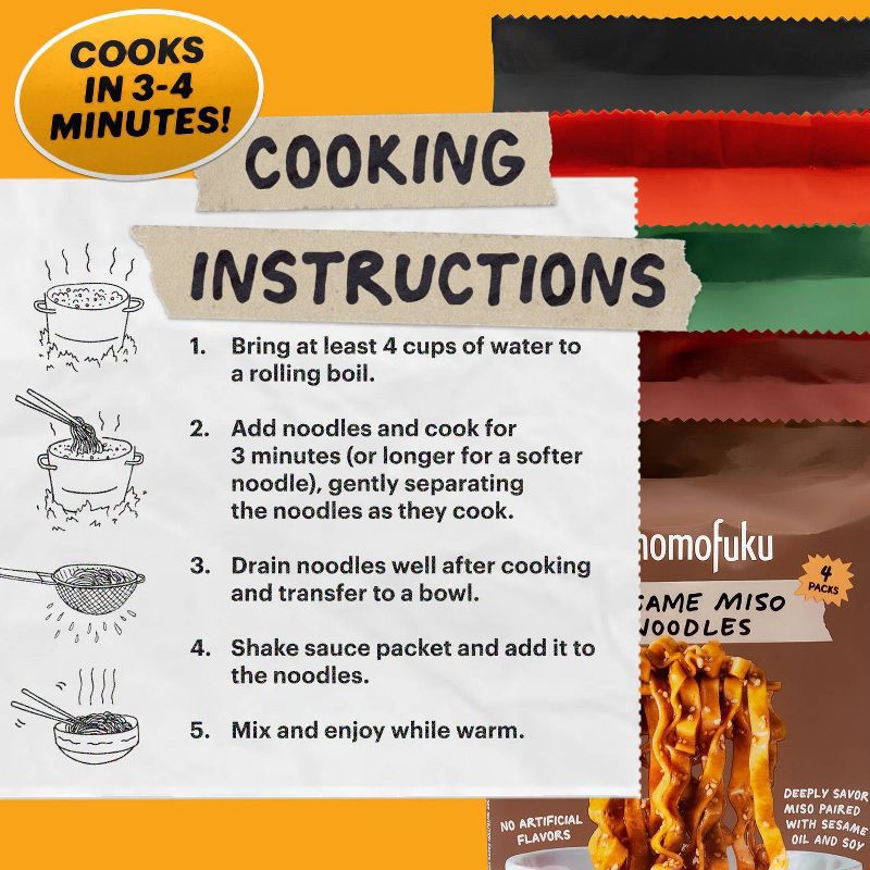 slide 12 of 12, MOMOFUKU Sesame Miso Noodles - 14.5oz/4ct, 14.5 oz, 4 ct