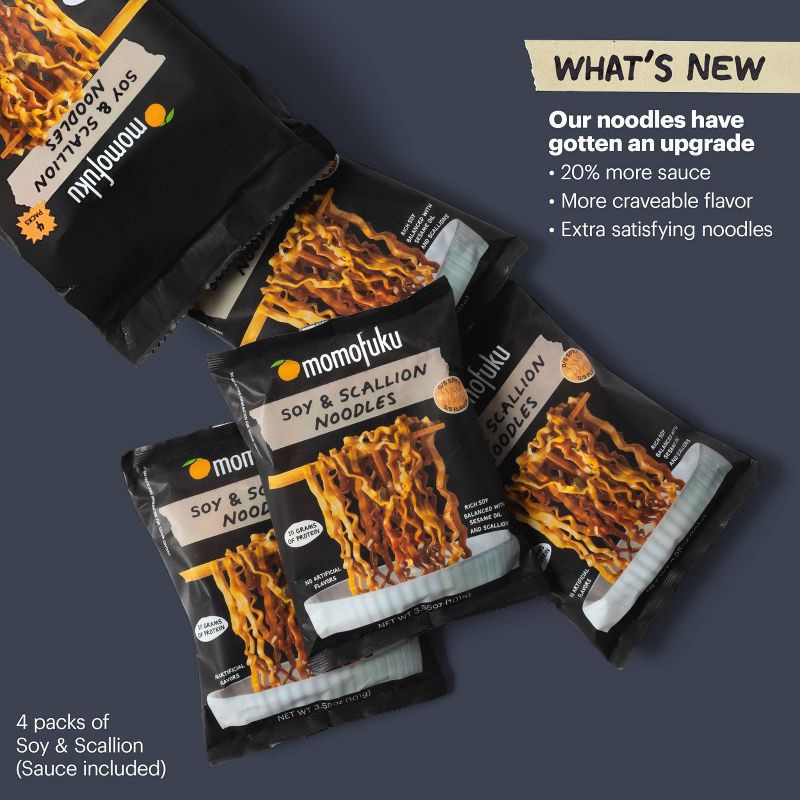 slide 6 of 12, MOMOFUKU Soy and Scallion Noodles - 14.2oz/4ct, 14.2 oz, 4 ct