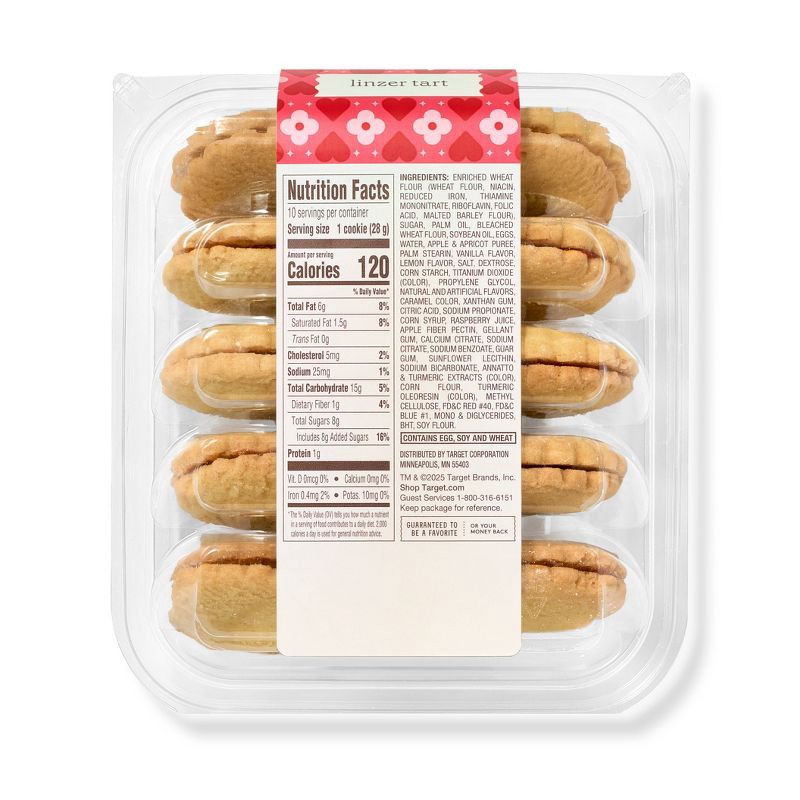 slide 2 of 3, Valentine's Heart Shaped Linzer Tarts - 10oz - Favorite Day™, 10 oz