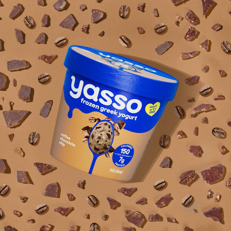 slide 5 of 7, Yasso Coffee Chocolate Chip Frozen Greek Yogurt - 14 fl oz, 14 fl oz