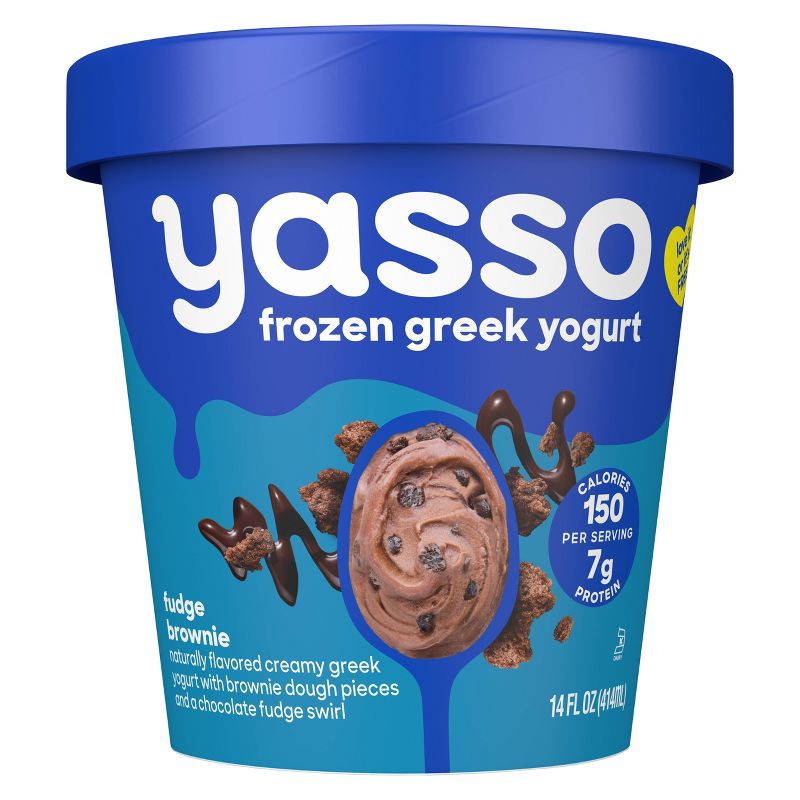 slide 2 of 8, Yasso Chocolate Fudge Brownie Frozen Greek Yogurt - 14 fl oz, 14 fl oz