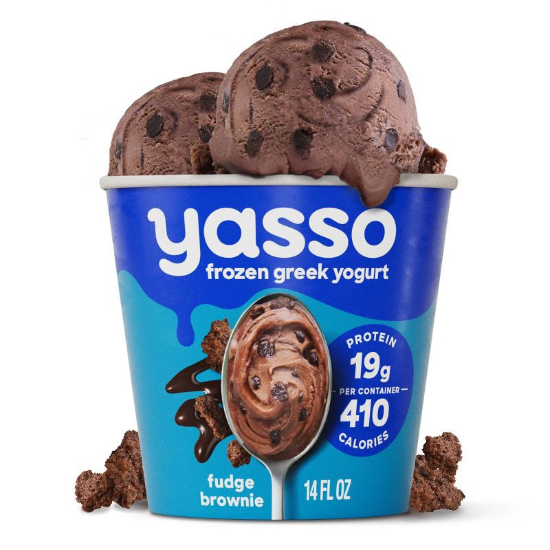 slide 1 of 8, Yasso Chocolate Fudge Brownie Frozen Greek Yogurt - 14 fl oz, 14 fl oz
