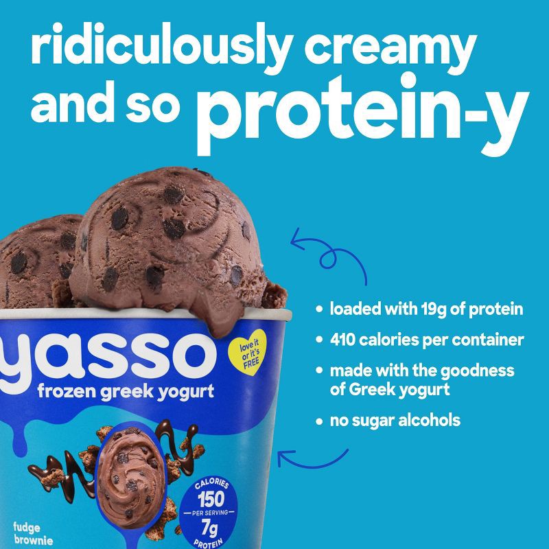 slide 3 of 8, Yasso Chocolate Fudge Brownie Frozen Greek Yogurt - 14 fl oz, 14 fl oz