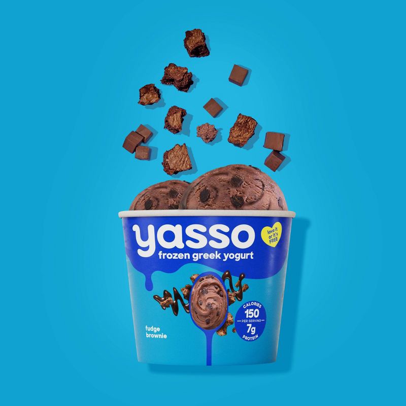 slide 5 of 8, Yasso Chocolate Fudge Brownie Frozen Greek Yogurt - 14 fl oz, 14 fl oz