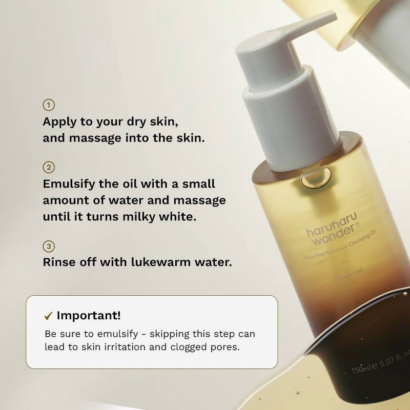 slide 7 of 8, haruharu wonder Black Rice Moisture Cleansing Oil - 5.1 fl oz, 5.1 fl oz