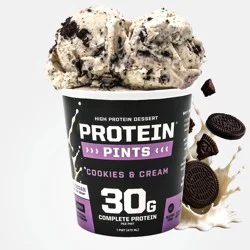 Protein Pints Cookies and Cream High Protein Ice Cream - 16fl oz