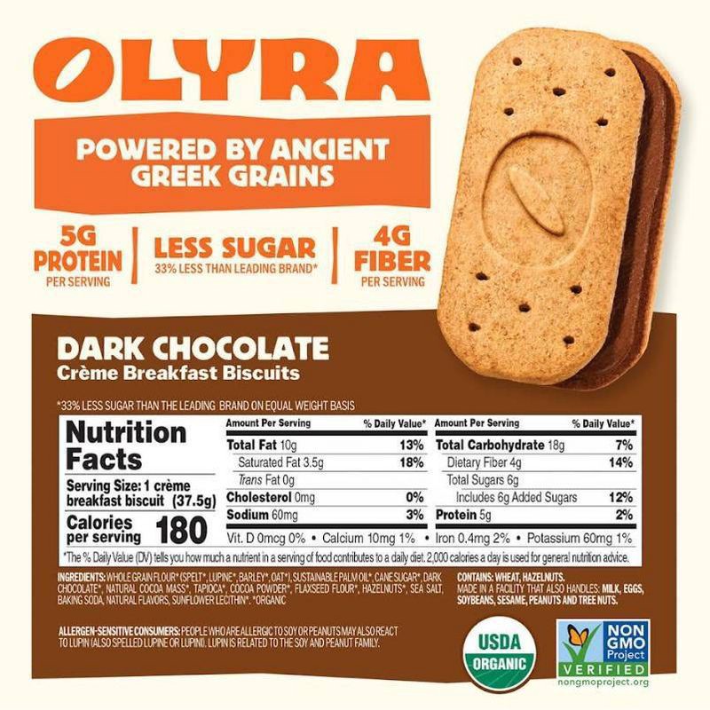 slide 2 of 10, Olyra Dark Chocolate Crème Breakfast Biscuits - 5.3oz/4ct, 4 ct; 5.3 oz