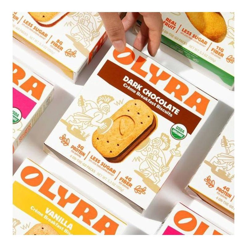 slide 9 of 10, Olyra Dark Chocolate Crème Breakfast Biscuits - 5.3oz/4ct, 4 ct; 5.3 oz