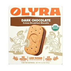 Olyra Dark Chocolate Crème Breakfast Biscuits - 5.3oz/4ct
