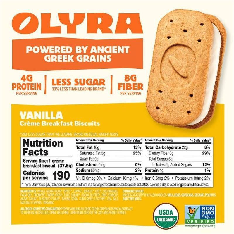 slide 2 of 9, Olyra Vanilla Crème Breakfast Biscuits - 5.3oz/4ct, 4 ct; 5.3 oz