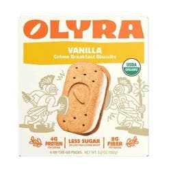 Olyra Vanilla Crème Breakfast Biscuits - 5.3oz/4ct