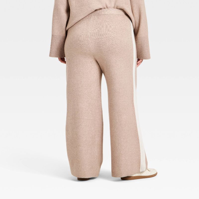 slide 2 of 3, Women's High-Rise Wide Leg Pants - Ava & Viv™ Taupe 2X, 1 ct