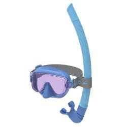 Speedo Junior Dive Travel Swim Mask and Snorkel Set - Periwinkle: Anti-Fog Lens, Ages 6-14