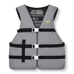 Speedo Adult Basic Life Jacket Vest - Light Gray/Black