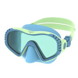 Speedo Junior Dive Wave Watcher Swim Mask - Skydive/Celeste: Anti-Fog Lens, UV Protection, Easy Adjust Strap, Ages 6-14