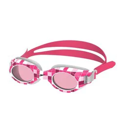Speedo Junior Glide Printed Swim Goggles - White Punchy Pink Disco/Vermillion