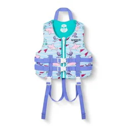 Speedo Kids' Life Jacket Vest - Angelic Blue Balloonies Youth Jacket (Size by Weight)