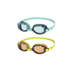 Speedo Kids' Splasher 2pk Swim Goggles - Teal/Orange: Anti-Fog Lens, Adjustable Strap, Ages 3-6