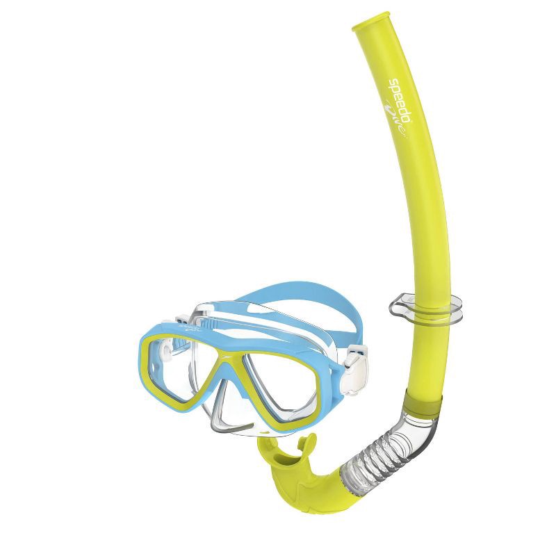 slide 1 of 6, Speedo Kids Dive - Surf Gazer MS Set Hyper Yellow/Clear, 1 ct