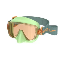 Speedo Junior Dive Travel Mask Key Kids' Diving Mask - Lime/Amber