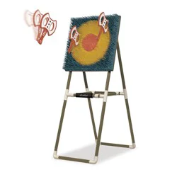 EastPoint 2 in 1 Outdoor Game Set – Axe Throw Target Game with 3 Safety Axes and Lawn Darts with Stakes,Backyard & Tailgate Play