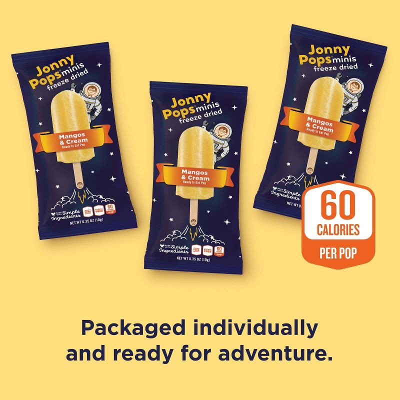 slide 6 of 8, JonnyPops Freeze Dried Mango Cream Mini Pops - 50g/5ct, 50 gram, 5 ct