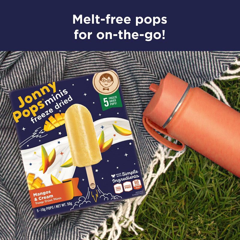slide 7 of 8, JonnyPops Freeze Dried Mango Cream Mini Pops - 50g/5ct, 50 gram, 5 ct