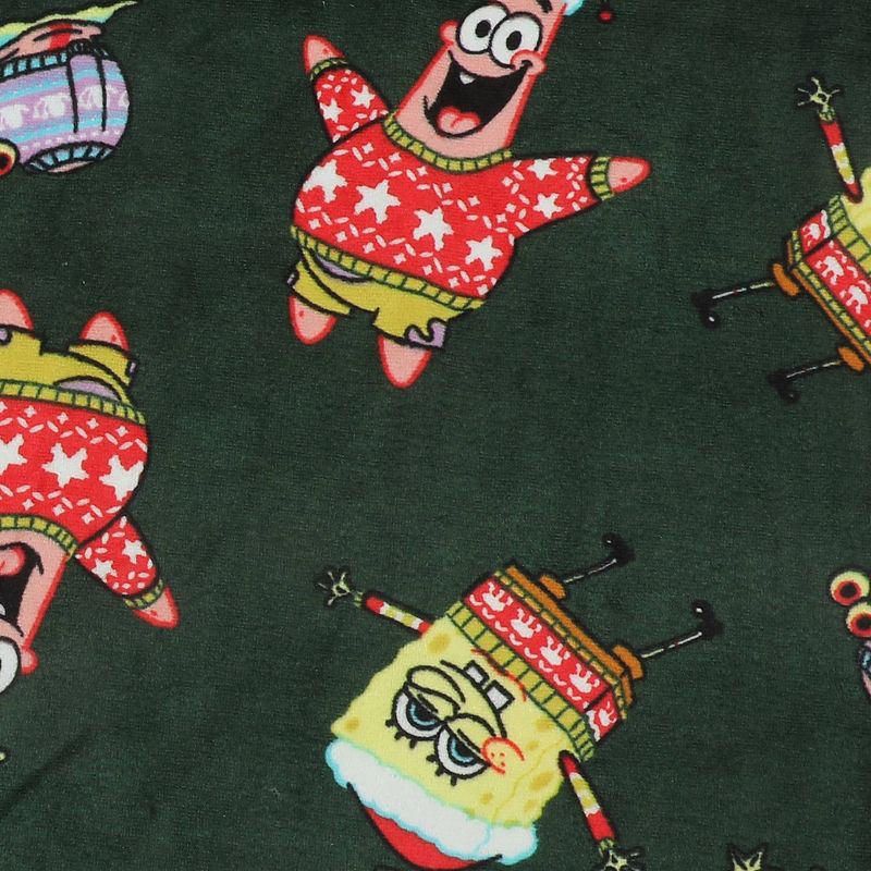 slide 2 of 2, Men's SpongeBob SquarePants Holiday Lounge Fleece Pant - Green S, 1 ct