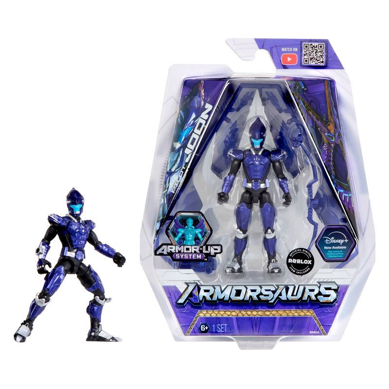 slide 1 of 10, Armorsaurs Pteranodon Pilot (Joon Park) 3.75" Poseable Figure with Armor Pieces and Weapon Toy Action Figure, 1 ct