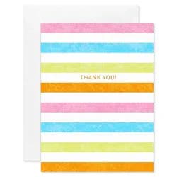 American Greetings 10 Ct. Thank You Stationery Notes, Colorful Horizontal Stripes, Includes Envelopes