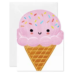 American Greetings 10 Ct. All Occasion Blank Note Cards, Ice Cream Cone Design, Includes Envelopes