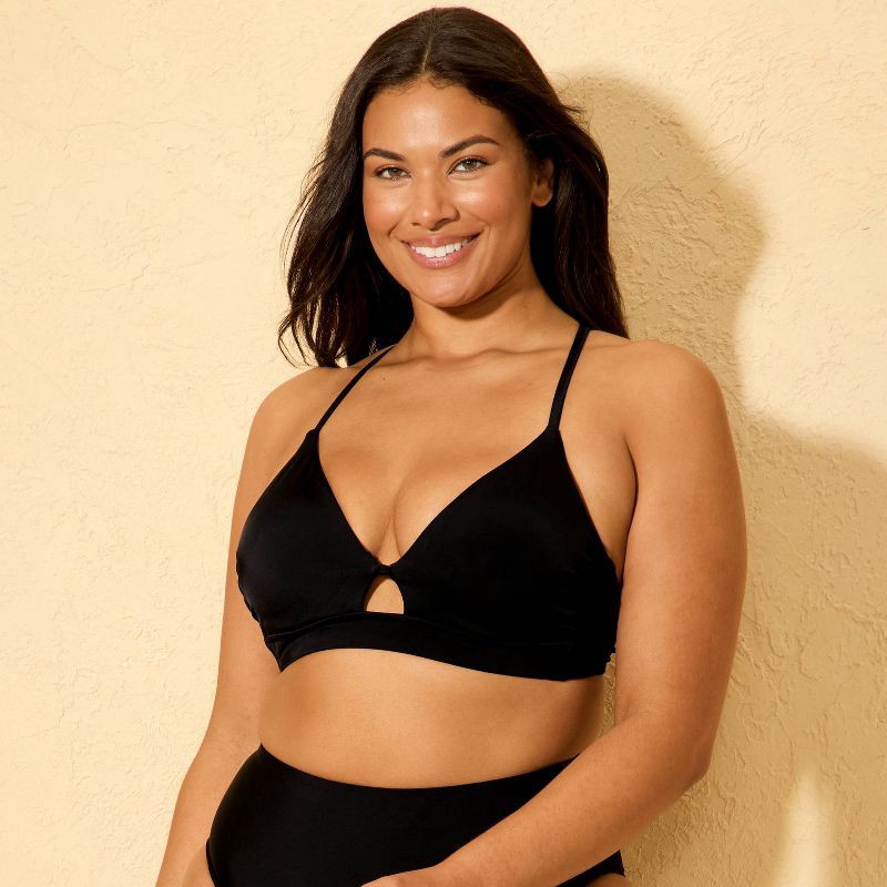 slide 4 of 5, Women's Keyhole Underwire Bikini Top - Shade & Shore™ Black 36DD, 1 ct