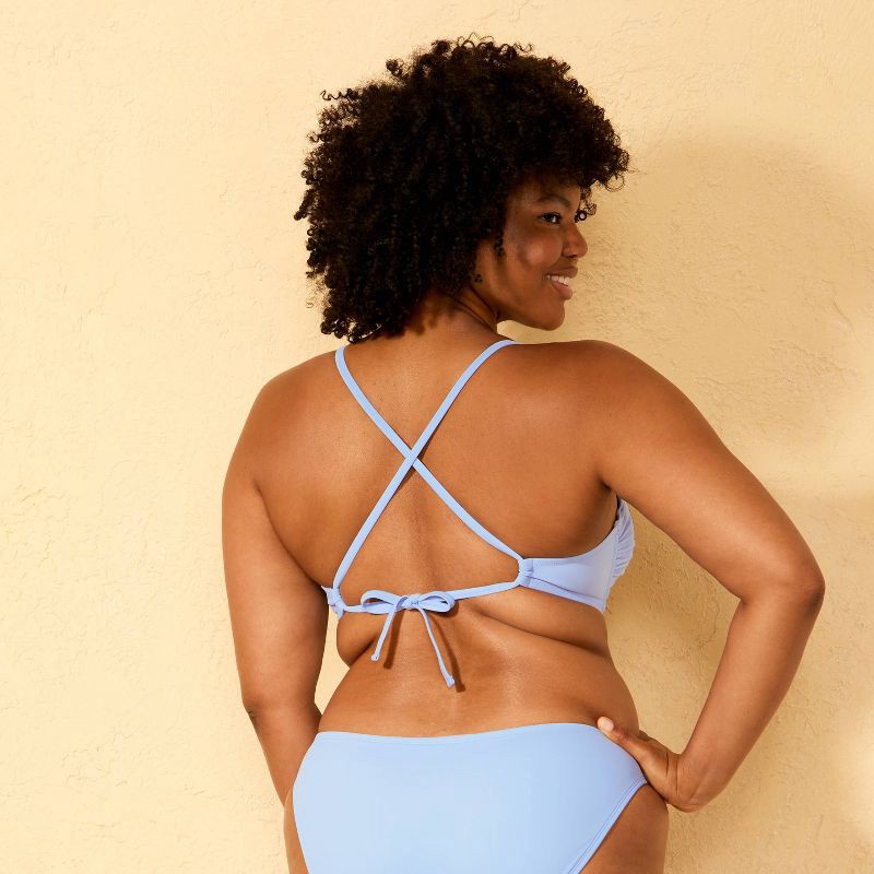 slide 5 of 5, Women's Keyhole Underwire Bikini Top - Shade & Shore™ Blue 36B, 1 ct