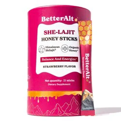 Better Alt She-Lajit Honey Sticks for Women - Himalayan Shilajit - Energy & Wellness Honey Pack - 21ct