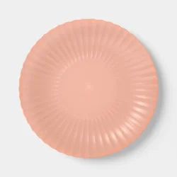 0.78" PolyPro Fluted Transparent Dinner Plate Coral Pink - Room Essentials™