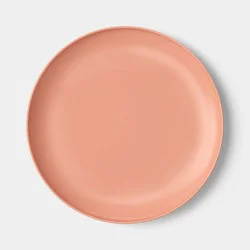 0.78" PolyPro Round Opaque Dinner Plate Coral Pink - Room Essentials™